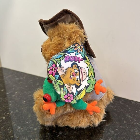 Fiesta Talking RAINFOREST RUDY Ranger 10 Teddy Bear w/Frog Plush Toy WITH TAGS! - Picture 6 of 12